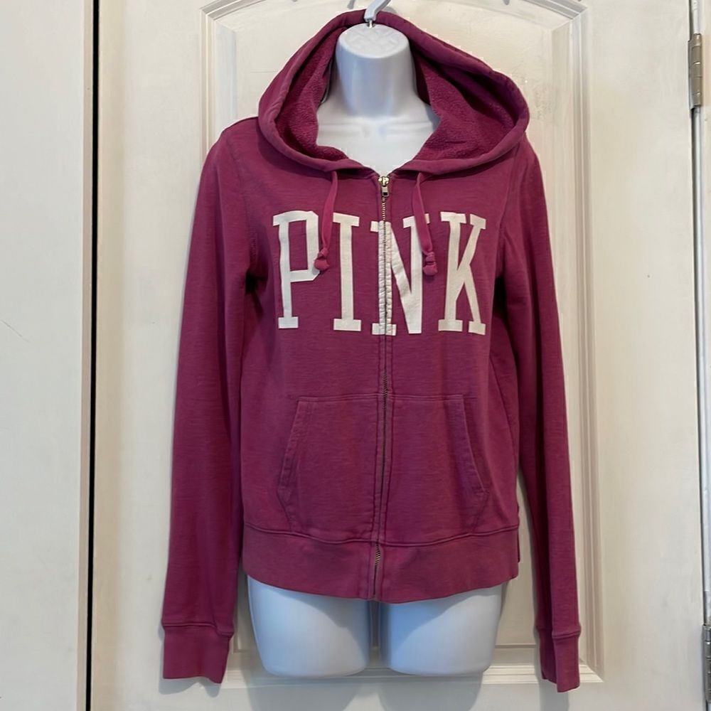 PINK Barbie Pink color VS zip up hoodie jacket sweatshirt